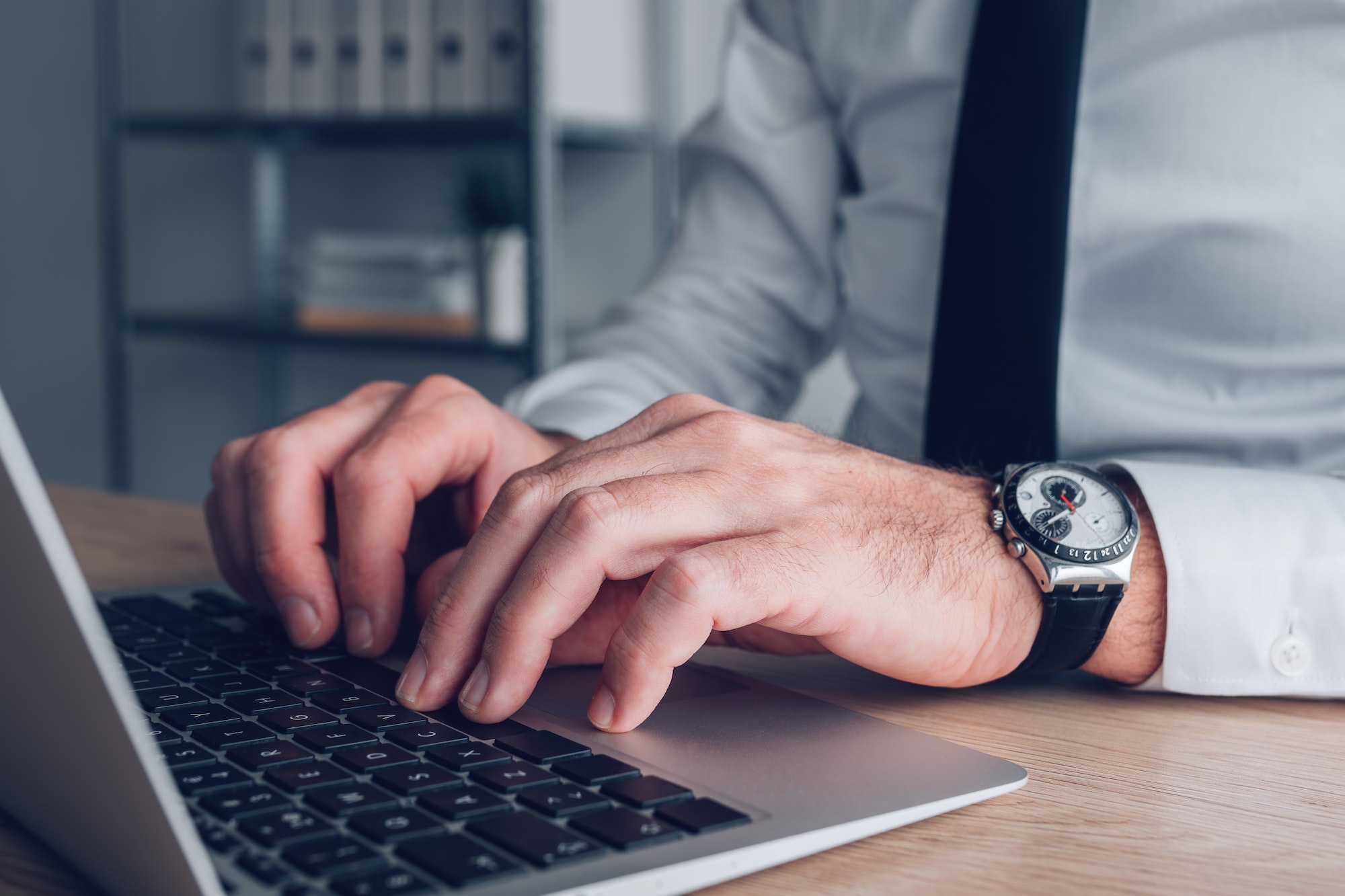 Woman checking investment account